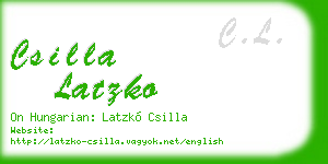 csilla latzko business card